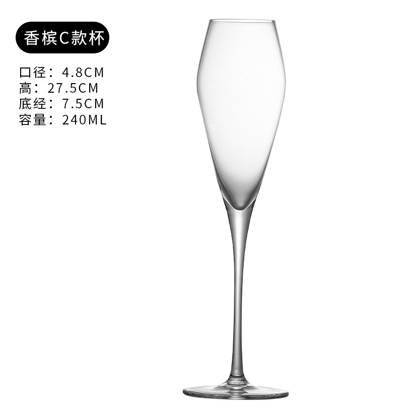 Taza de champagne de cristal casera, taza de bodas de pie alto, taza de vino espumante recta, taza de vino espumante, matrimonio, par comercial