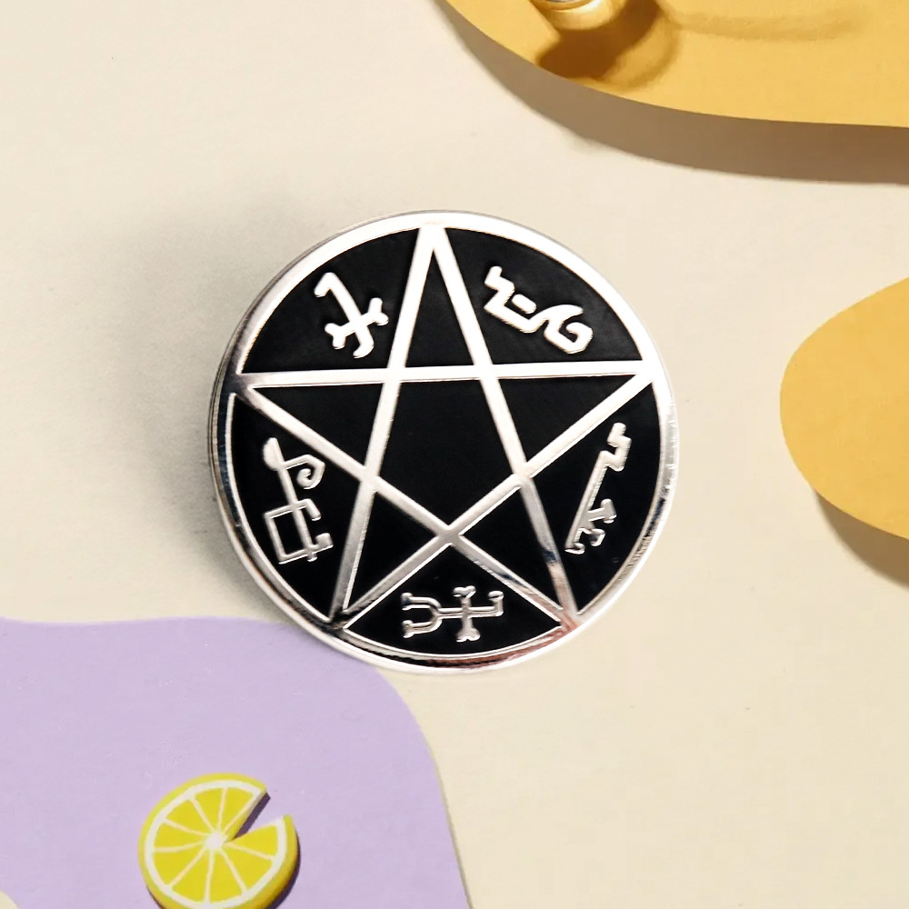 Devil's Trap Enamel Brooch Supernatural Lapel Pin Pentagram Badge Accessory Backpack Pendant Friend Gift