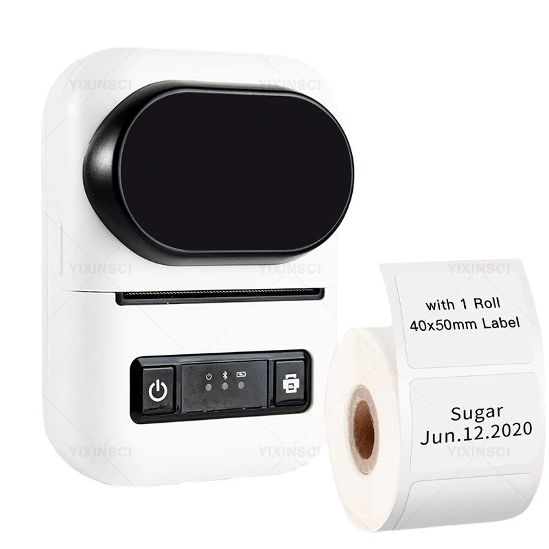 Handheld Printer, Bluetooth Portable Label Printer, Mobile & Laptop Compatible, 40×30mm Rolls