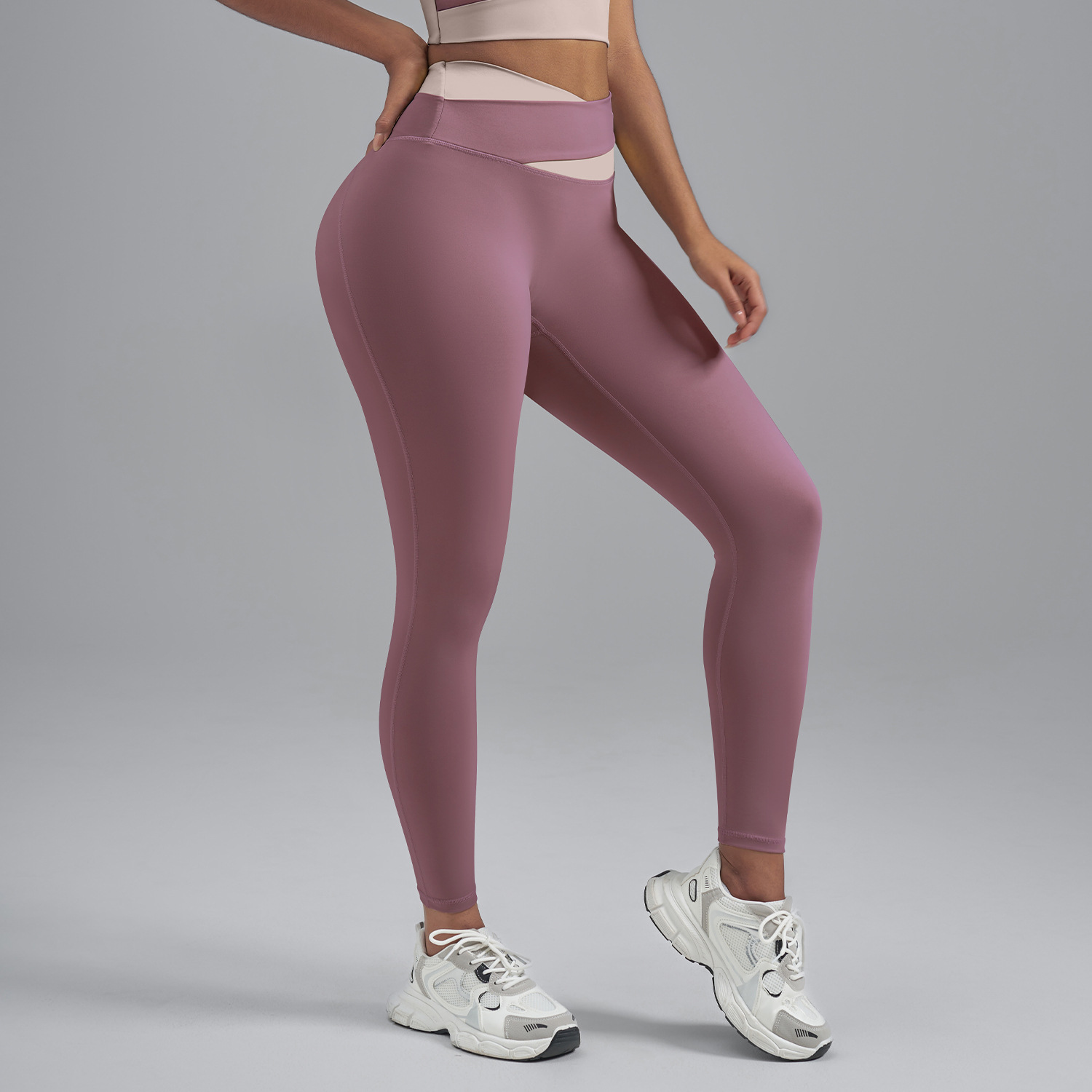 Pantalones de yoga con cintura alta y efecto levanta glúteos para fitness, correr y deportes, estilo europeo y americano para comercio transfronterizo.