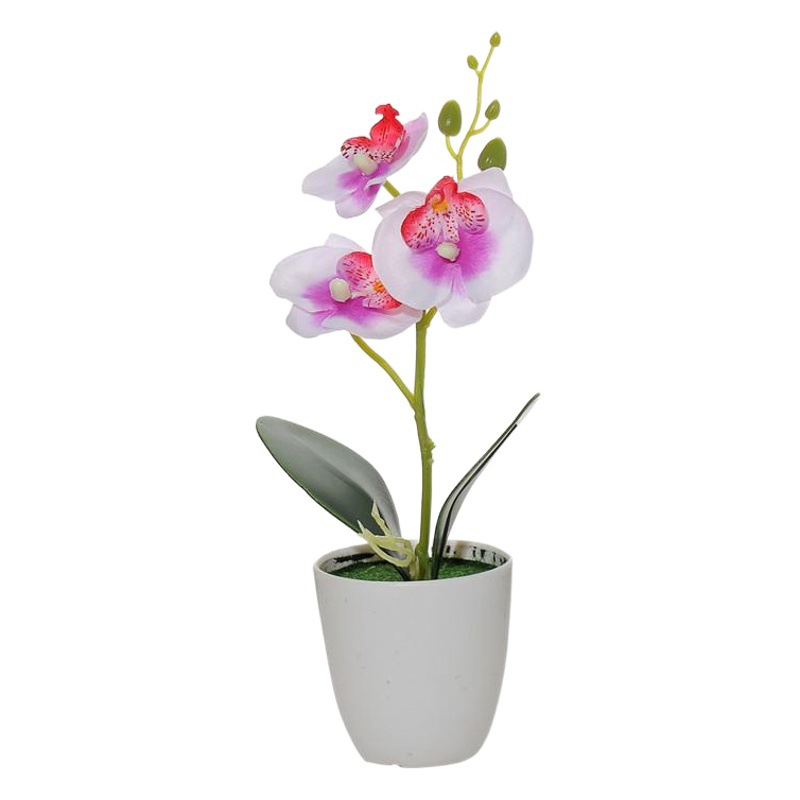 Orquídea Phalaenopsis Artificial en Bonsái, Suministrada Directamente por el Fabricante, Plantas Artificiales Creativas para Decoración de Interiores, Flores Artificiales, Plantas en Maceta Simuladas