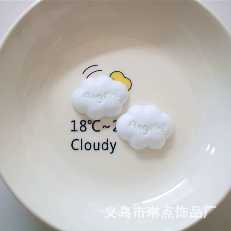 Силиконовая/смоляная накладка Angele Cloud Baiyun, кремовый клей, чехол для телефона, коробка для хранения, DIY-материал для украшений