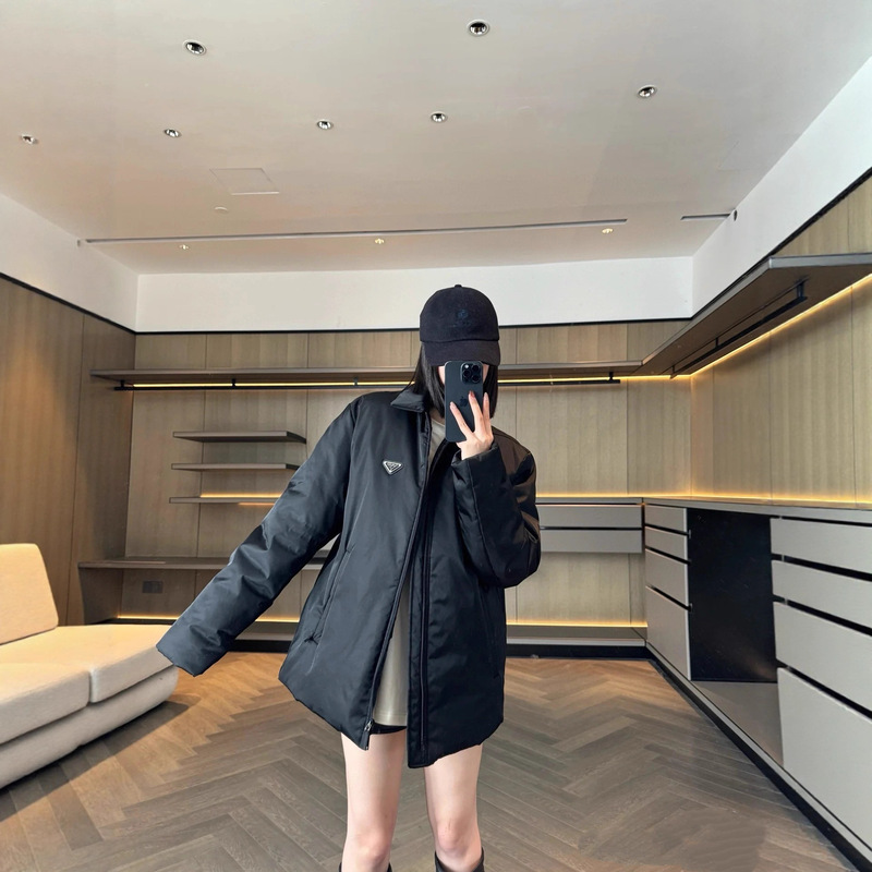 正确版本南油高品质P莆家25s新款三角形标实拉链羽绒服外套男女款|undefined