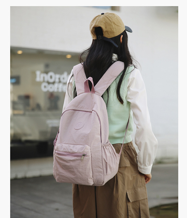 2024 Bergsteiger Reise Neuer koreanischer Stil Schulrucksack Schüler Rucksack Gymnasialschüler Mittelschüler Einfarbiger einfacher Rucksack
