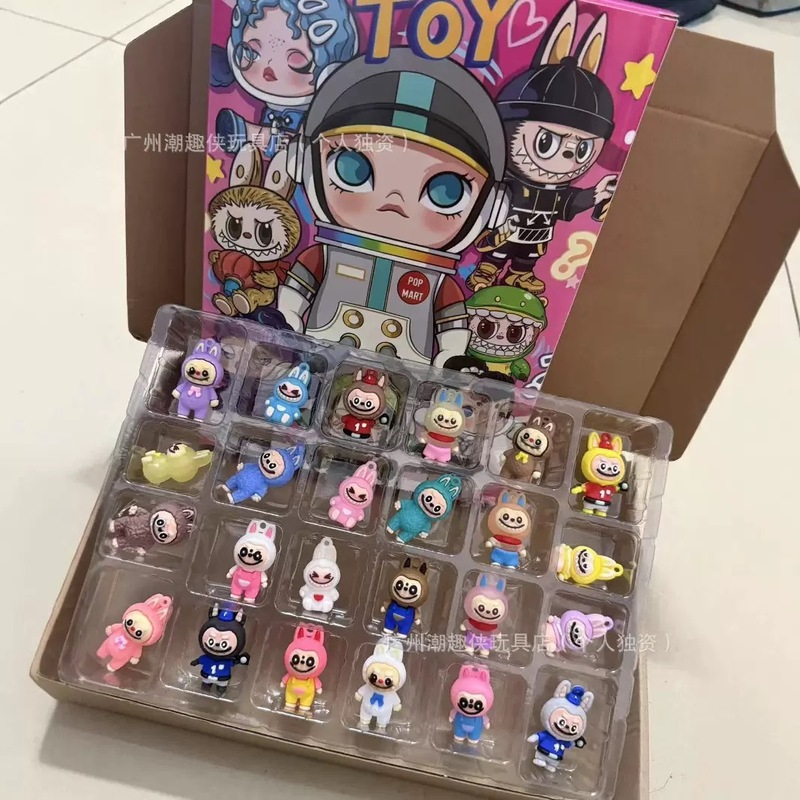 国境を越えた人気のバブルラブブブラインドボックスフィギュアトレンディな装飾品 24 個ホールホリデーギフト|undefined