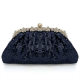 Autumn and Winter New Blue Clutch Bag 2023 Celebrity Banquet Bag Women's Chain Bag Bead Bag Annual Meeting Cheongsam Gift Bag