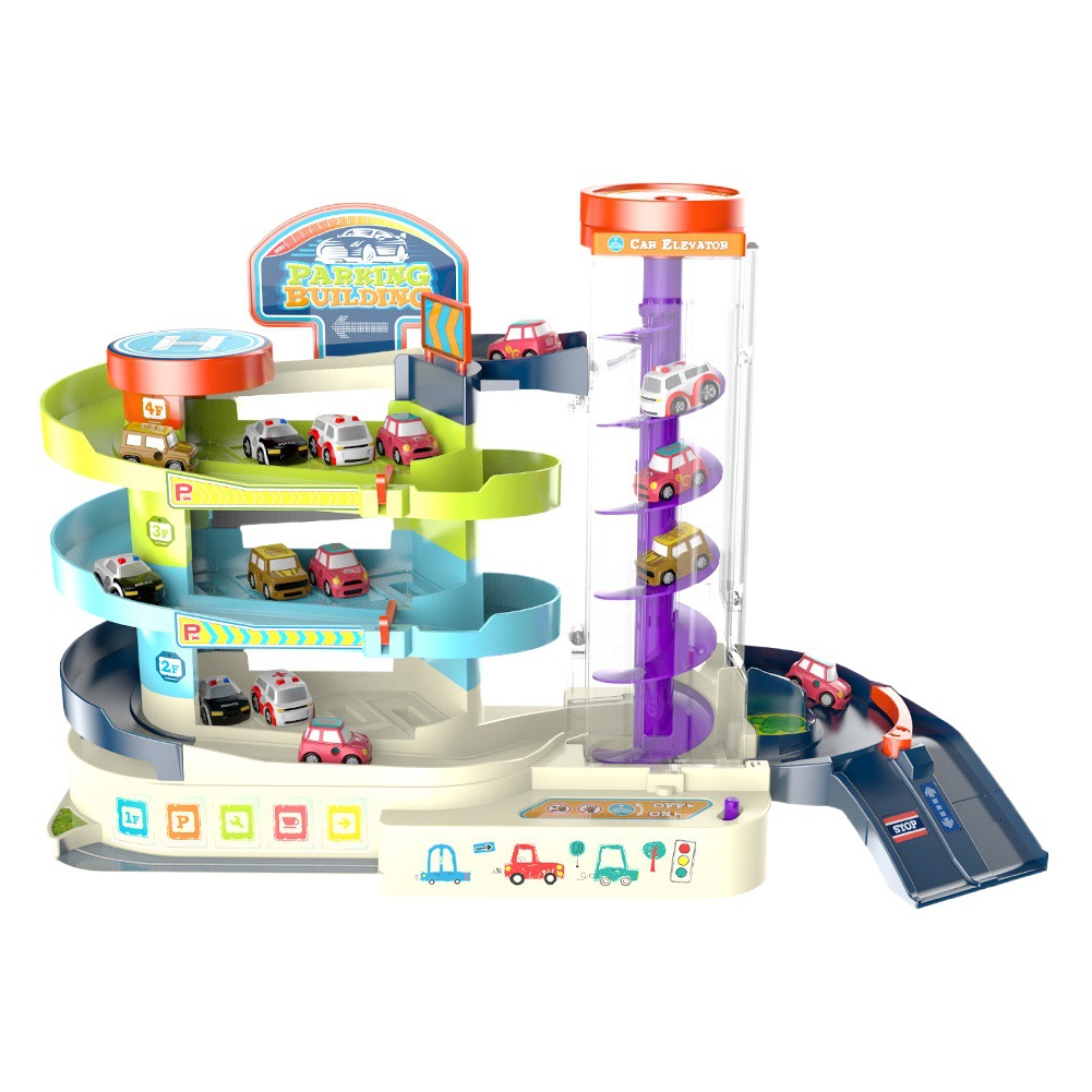 Aventura infantil coche de juguete para Niños construyendo estacionamiento inteligencia-beneficiando cerebro-Mover el coche de ferrocarril 3 años 4 TikTok