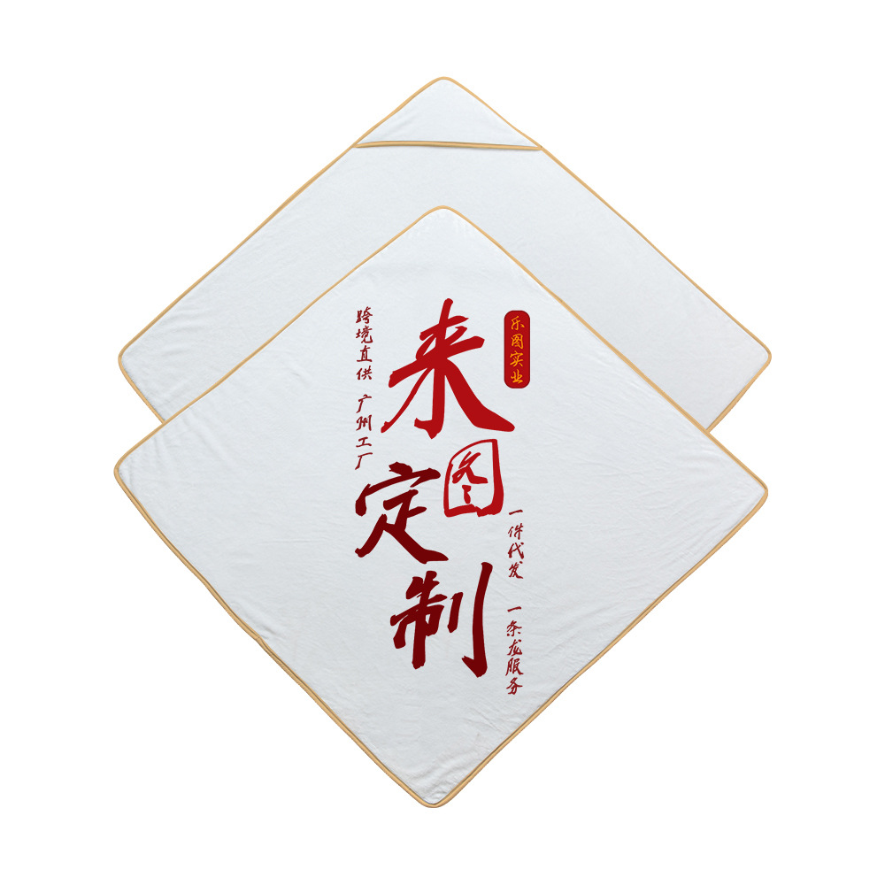 Manta de baño con capucha para niños xqds0019a, franela de 300g, bata de baño personalizable para adultos, manta de secado rápido y agradable al tacto.