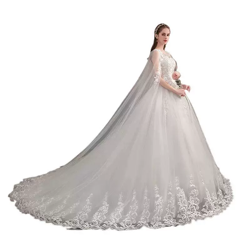 Main wedding dress 2026 new bride AliExpress fugitive princess small long tail French foreign trade ebay wedding dress