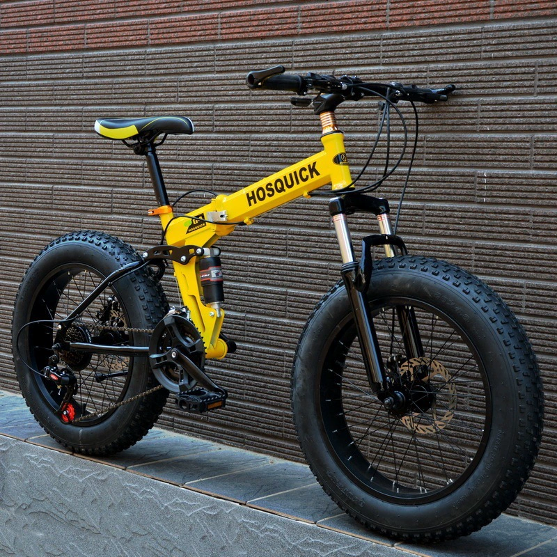 Пневматические амортизирующие внедорожные складные шины для пляжа с дисковым тормозом, горный велосипед