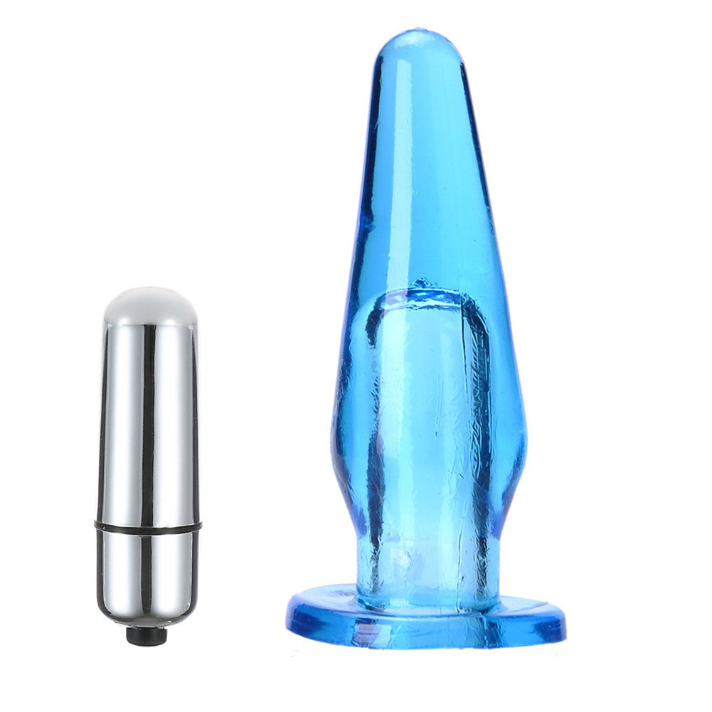 Vibrating Finger Anal Plug, TPE Bullet Egg Toy for Couples, Black — detail image 3