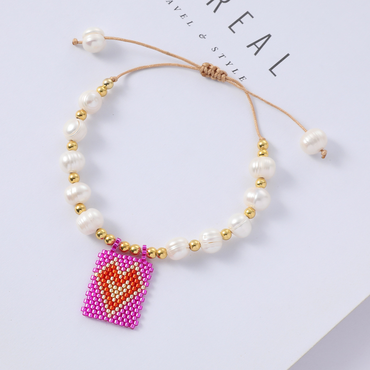 1 Piece Quantity Original Design Heart Shape Freshwater Pearl Bracelets
