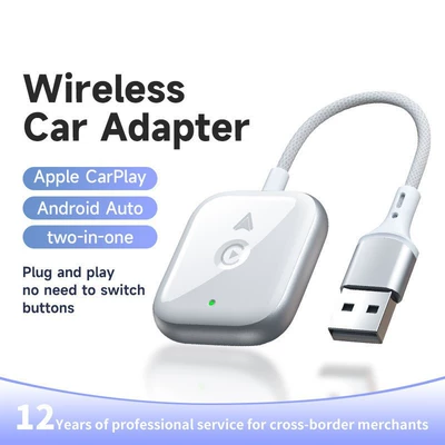 Adapter carplay Android Auto2 – Simsiz CarPlay və Android Auto - 2-in-1-10cm-cable-white
