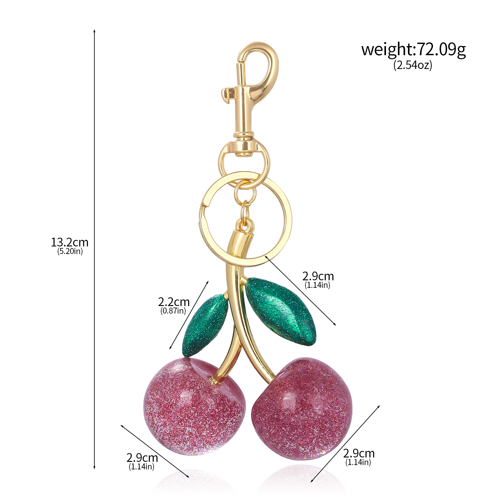 Resin Material Cute Cherry Resin Women's Bag Pendant Keychain