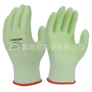 Water-Based Polymer Polymer Material Dipped Gloves 15-Needle Nylon Plus Spandex Silk Hand Core Dipped Water-Based Pu Gloves