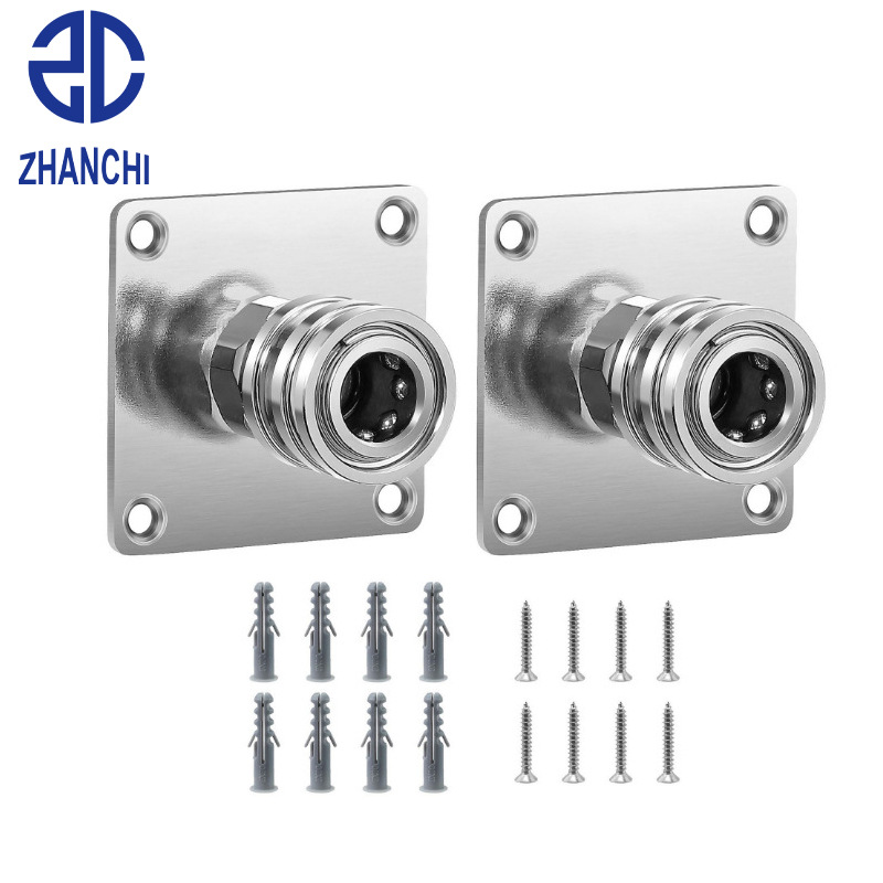 亚马逊高压清洗泡沫壶喷嘴收纳架1/4英寸快速接头不锈钢支架储存