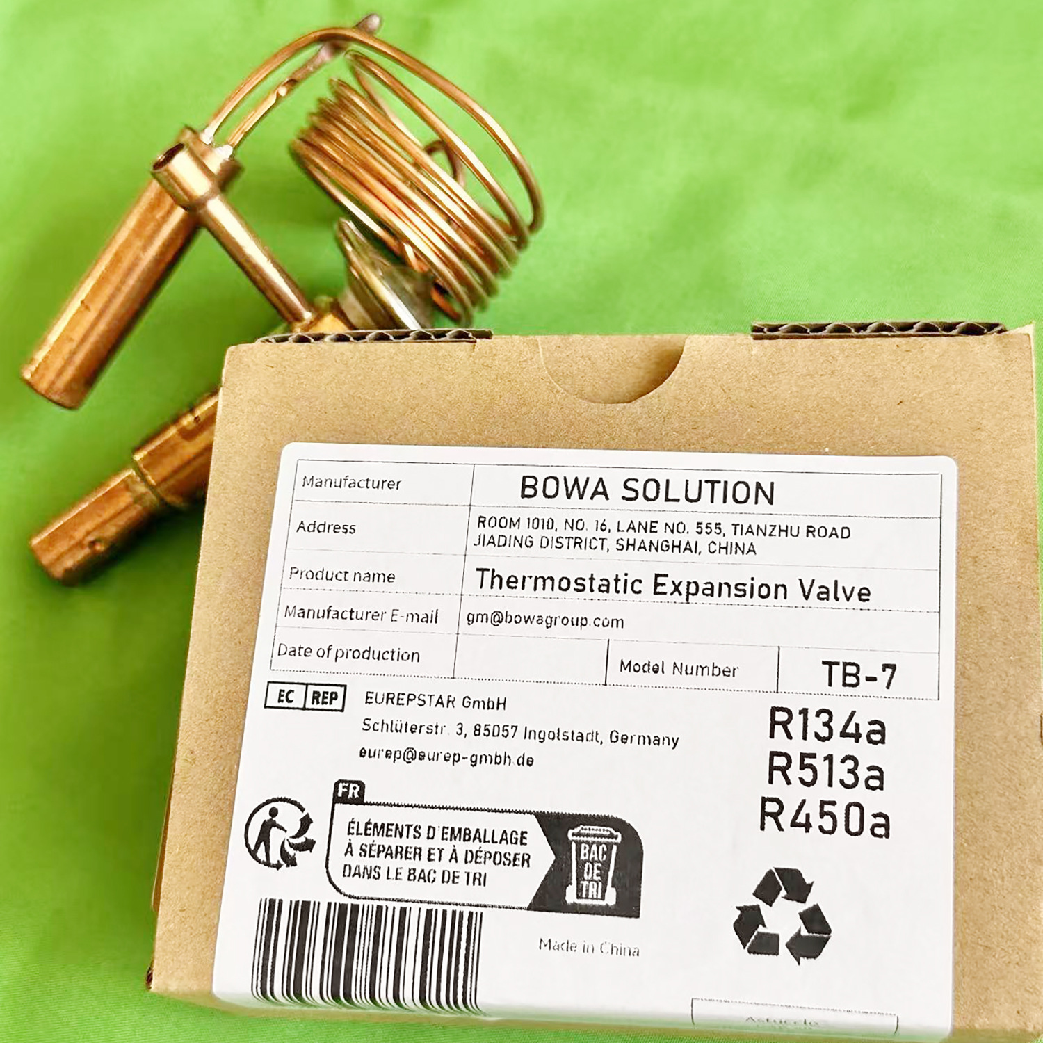 3.1kw, R134a膨胀阀匹配Rittal威图机柜空调系统和泰康转子压缩机