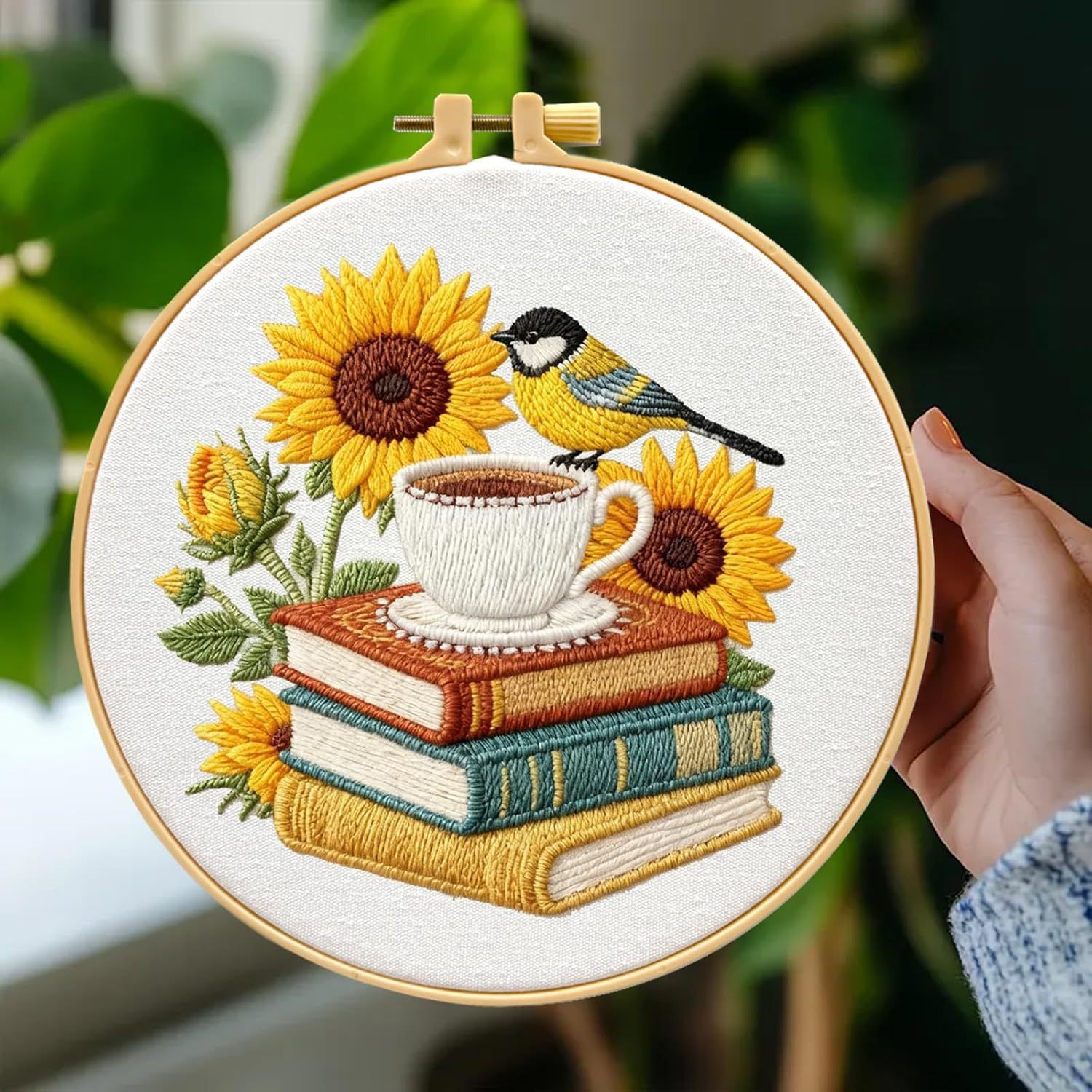 Ventas transfronterizas en caliente de nuevos libros de globo de calor bordados fonógrafo floral serie de kits bordados hechos a mano material DIY