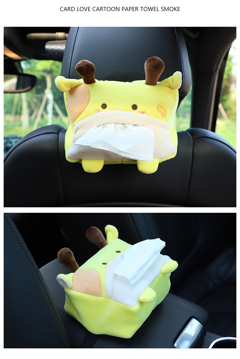 Blue Rain Car Tissue Box Cartoon Decorative Tissue Dispenser Creative Cute Car Seat Back Hanging Armrest Box Dispenser