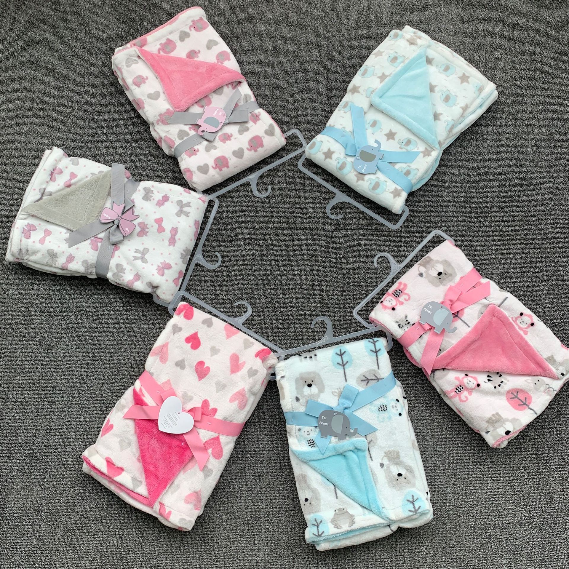 Coral fleece blanket printed fleece blanket children's double-sided gift blanket blanket