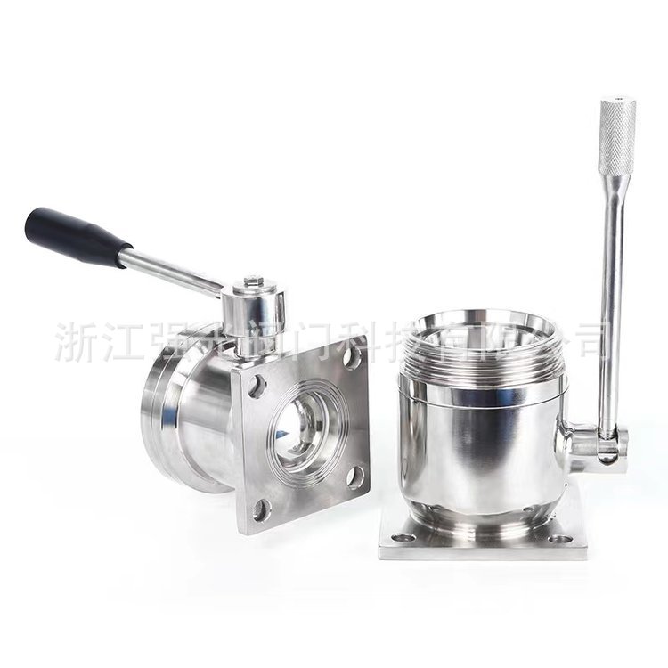 卫生级方形法兰球阀，方型法兰球阀，葡萄酒罐球阀，食品级球阀