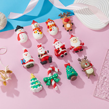 2024跨境热销圣诞系列书包挂件公仔圣诞驯鹿钥匙扣创意圣诞节礼物