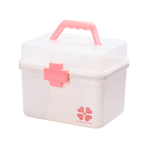 Large-capacity medicine box, family medicine storage box, household portable epidemic prevention medicine box, large first aid box, medical box