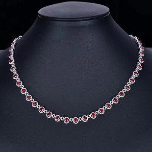 Luxury natural pigeon blood red ruby necklace 11.28 karat rich pigeon blood red ruby necklace AIGS