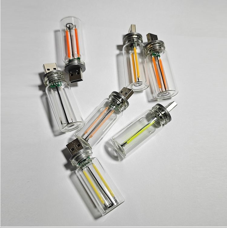 Lámpara de atmósfera del automóvil LED sin electrodo atenuador lámpara de noche lámpara portátil mini lámpara de botella USB lámpara de noche para automóviles image 1