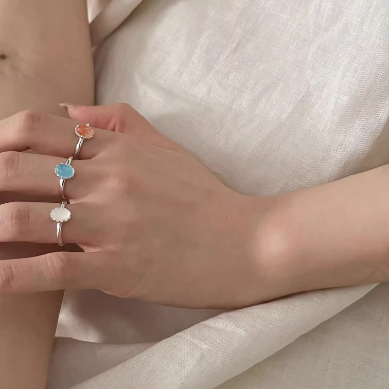 Exquisite Layered Moonstone Open Ring For Women Designer Style_voghion.com