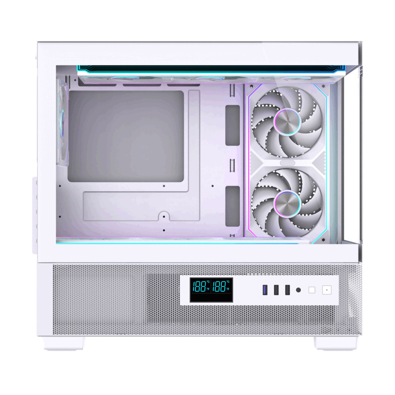 LOVINGCOOL跨境光年电脑机箱电竞游戏台式机箱温度数显ATX海景房|undefined