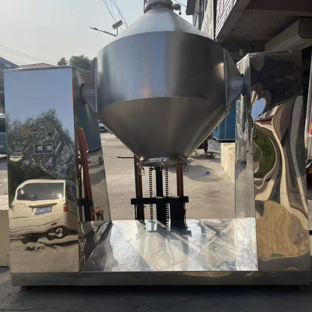 九成新1000升双锥混合机 干粉V型混合设备 大型混合机 双锥混合机