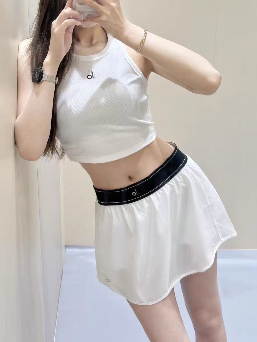 Women's Two-Piece Summer Sports Set, Mesh Skirt and Vest | Quick Drying