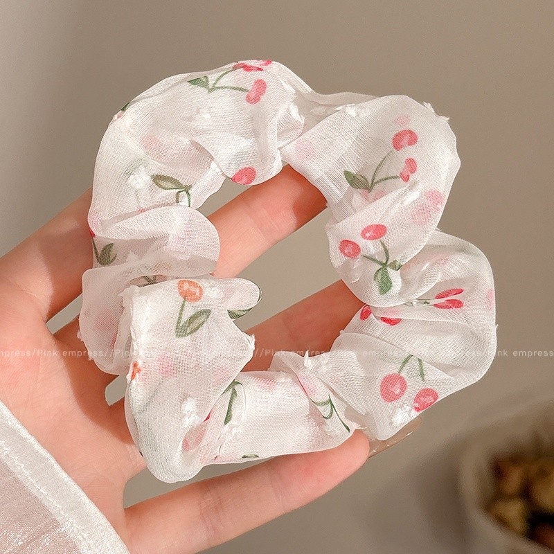 El encaje francés doble anillo de cabello de intestino grueso femenino de alta calidad cuerda de cabello de pelo de ballet dulce Meisen tocado de cabello