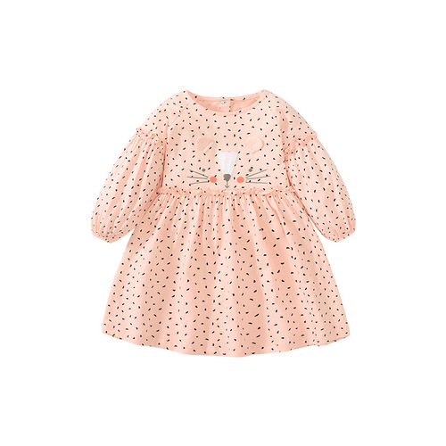 Little maven new European and American children's dress autumn long-sleeved children's princess dress pure cotton casual children's dress