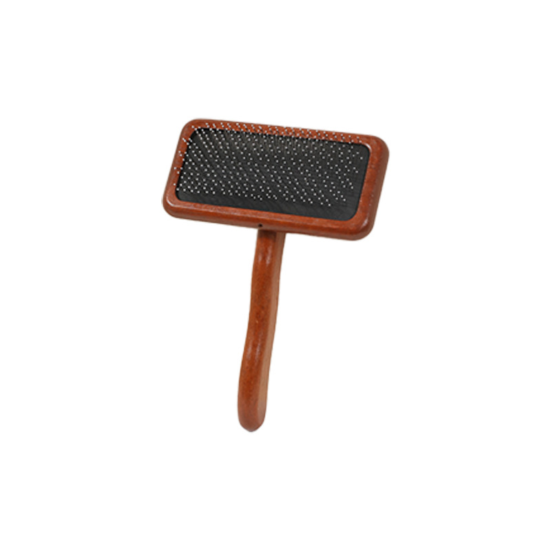 나무 손잡이 에어쿠션 와이어 빗 - 중형 9.5cm