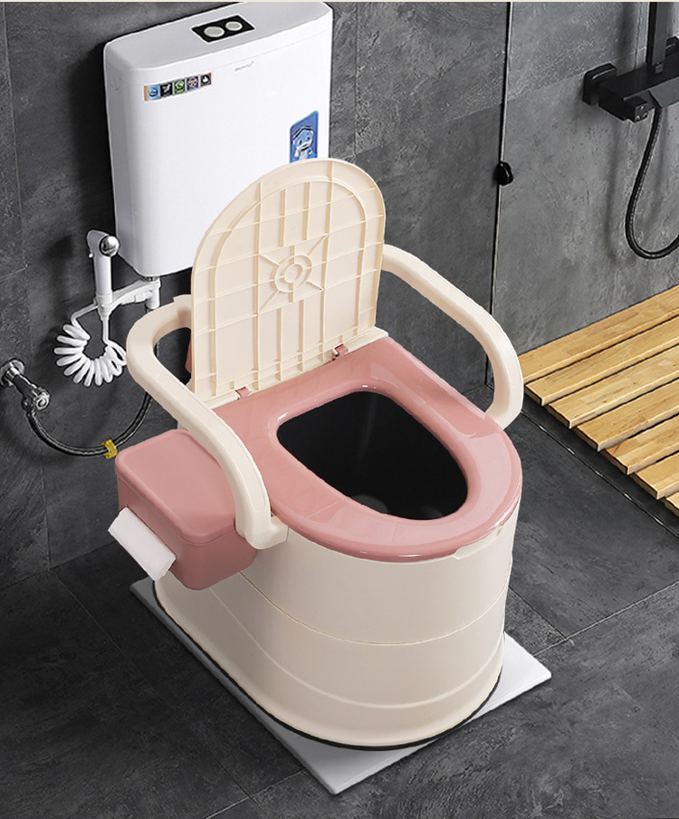 Portable toilet, mobile sitting toilet bowl, anti-odor indoor, mobile deodorizing toilet bowl for the elderly, factory wholesale Item Picture