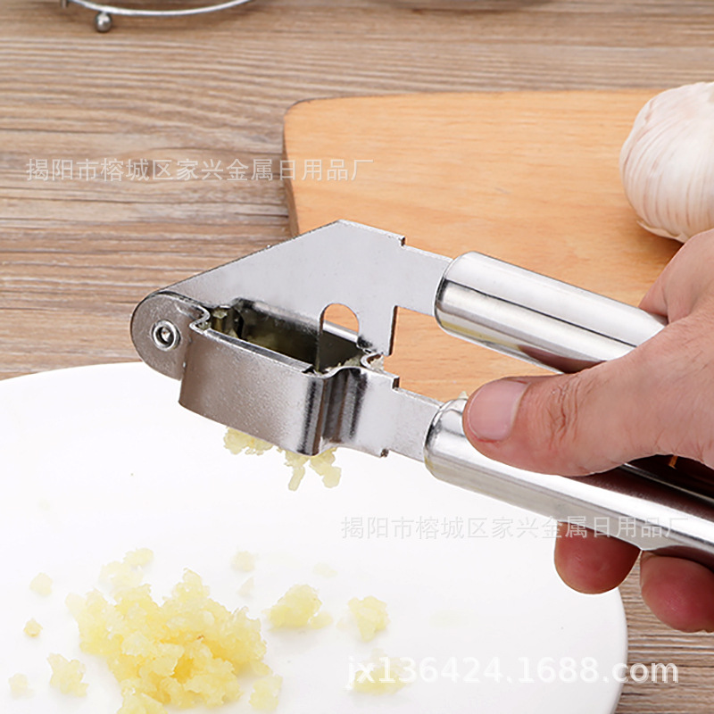 Stainless Steel Garlic Masher Household Garlic Minced Garlic Peeling Clip Manual Garlic Press Kitchen Garlic Masher