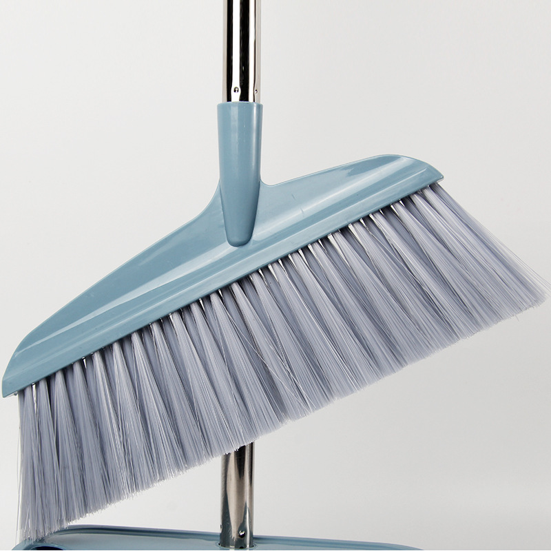 Juego de escoba y recogedor de cerdas suaves de acero inoxidable para el hogar, escoba de plástico para barrer, combinación de escoba y recogedor, artefacto al por mayor