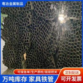 切管Q195光亮家具焊接高精密矩形管内挂直缝焊管黑退家具铁管定制