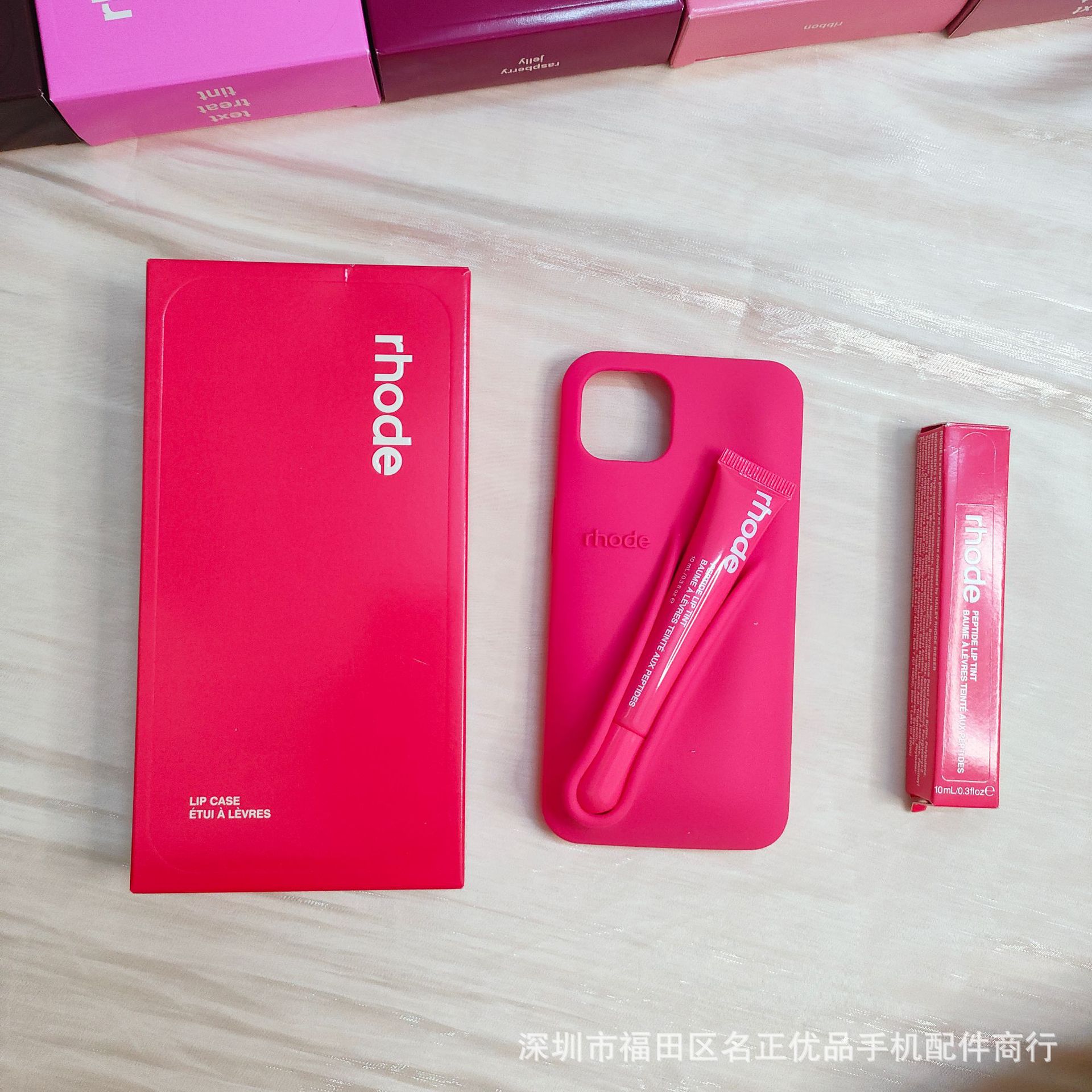 Otoño/Invierno Haili espresso brillo de labios iPhone16promax funda para teléfono celular silicona manzana lápiz labial 15pro/14