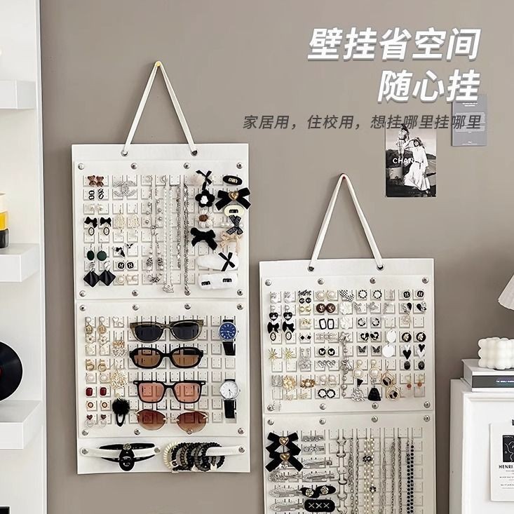 simple colgar clip para el cabello corda para el cabello almacena bolsa colgante clip de tiburón casero collar caja de joyería colgante pared