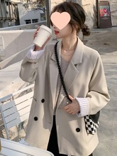 休闲西装外套女春秋2025新款阔版西服小个子设计设计感小众潮