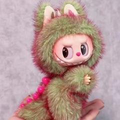 【现货】猕猴桃LABUBU泡泡拉布布盲盒搪胶脸毛绒公仔玩具挂件批发