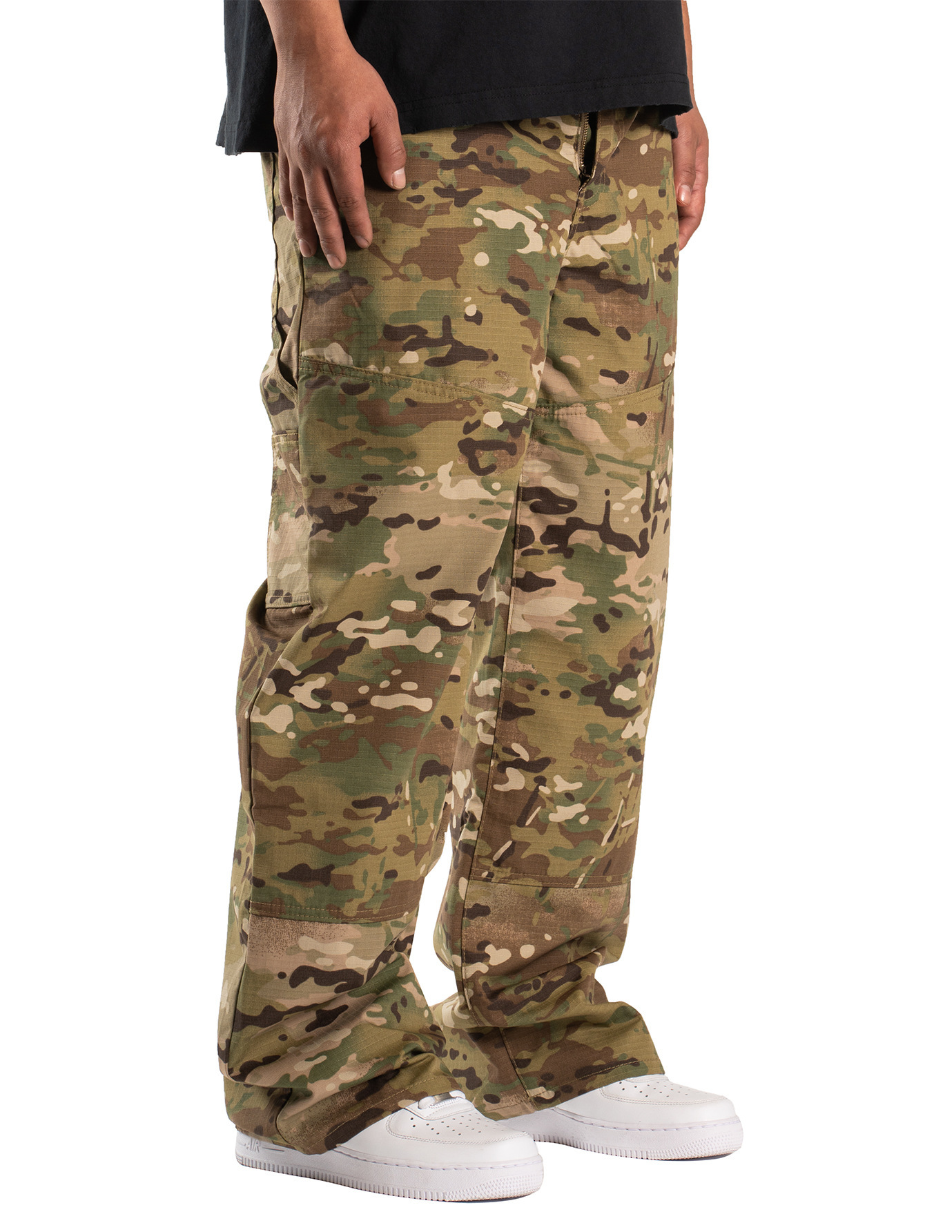 Vaqueros Cargo de Camuflaje para Hombre de Algodón, Corte Recto, para Uso Casual image 4