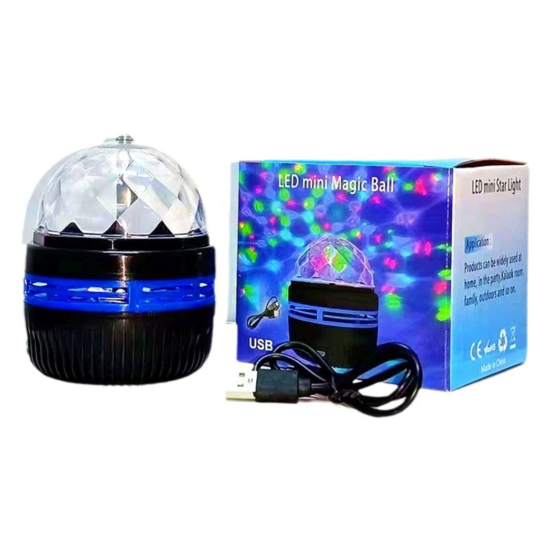 Новый маленький волшебный шар полный звездный проектор автомобильный красочный светильник с атмосферой мини-подсветка на сцене USB маленький цветной свет