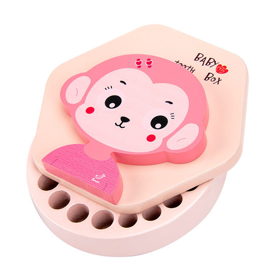 Baby and Young Children Early Education Primary Teeth Memorial Gift Box Baby Boys and Girls Teeth Collection Fetal Hair Preservation Wooden Toy
