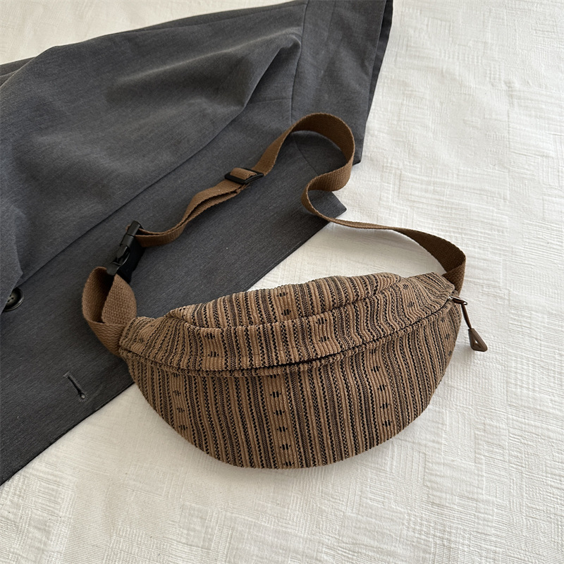 bolsos de chicas japonesas bolsos de pecho impresos bolsos de cintura de chicas suaves bolsos de nicho simple bolsos deportivos universales