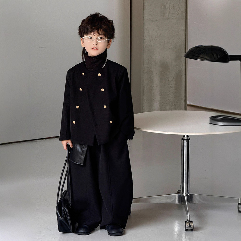 Yuxi Suit Set 2026 Spring and Autumn New Style Little Chanel Style Casual Suit Children's Blazer Top Wholesale