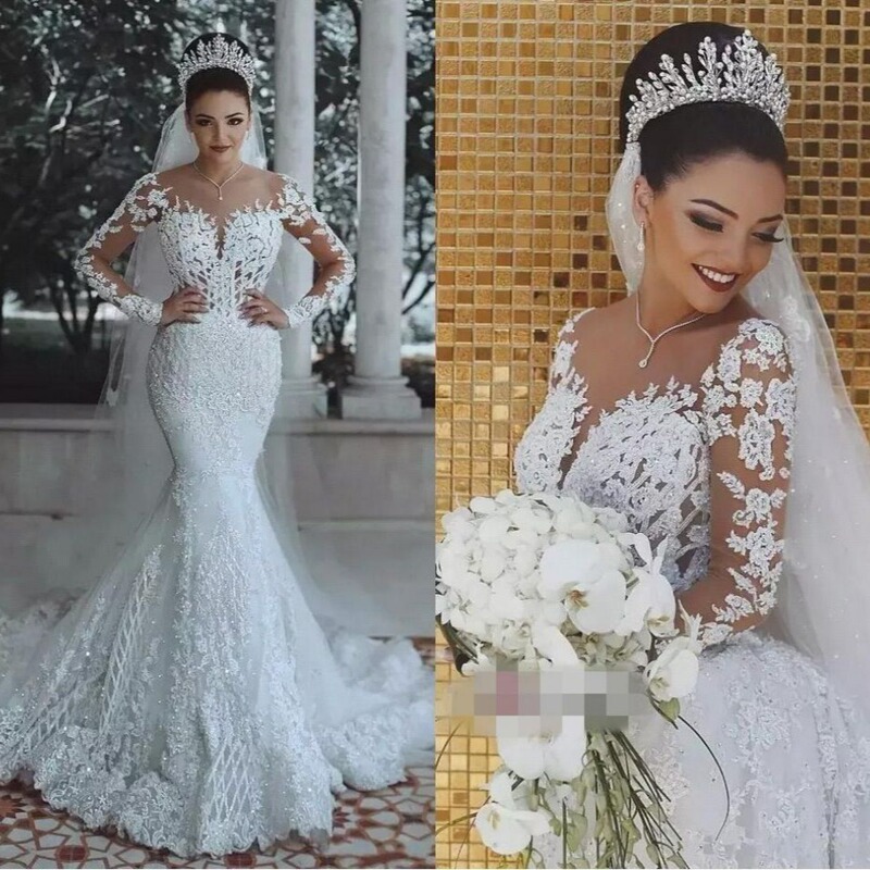 Factory sales European and American style wedding dress new sexy deep V-neck fishtail wedding dress lace wedding dress foreign trade Factory sales European and American style wedding dress new sexy deep V-neck fishtail wedding dress lace wedding dress foreign trade
